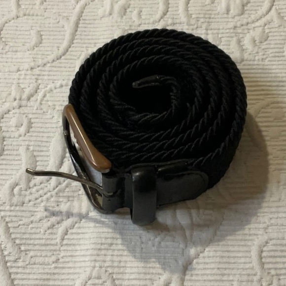 Original Penguin Other - Original Penguin Black Woven Rope Belt with Metal Buckle Small